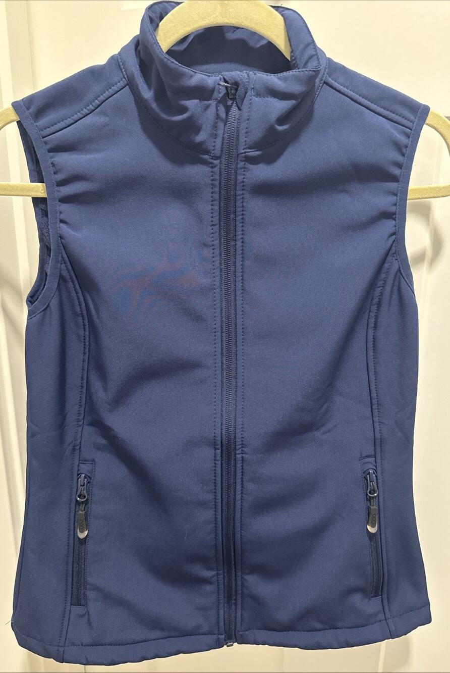 33,000ft Vest Womens Small Dark Blue Zippered Pockets Full Zip Outdoor Hiking